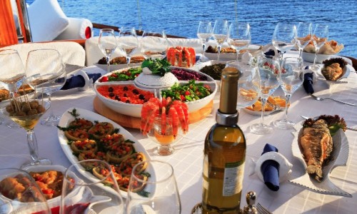 Cuisine turco su una Turchia Caicco Crociera